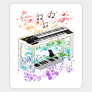 Jazz Organ Rainbow Colours Organist Musician Sticker